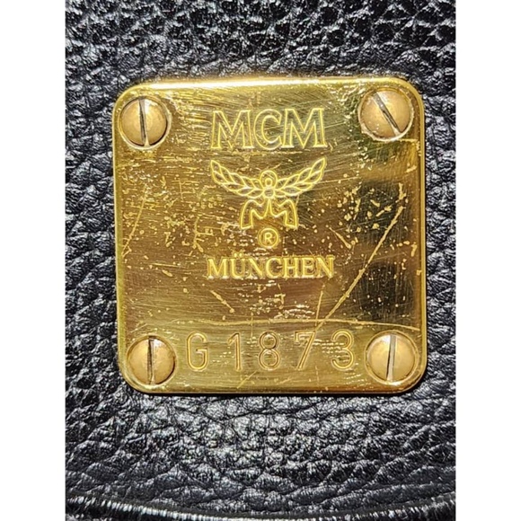 Authentic MCM Vintage Leather Drawstring Backpack Black - Picture 7 of 13